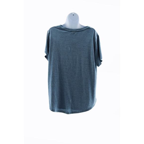 Style & Co Plus Size Solid Burnout T-Shirt Size 1X Blue - Picture 4 of 4